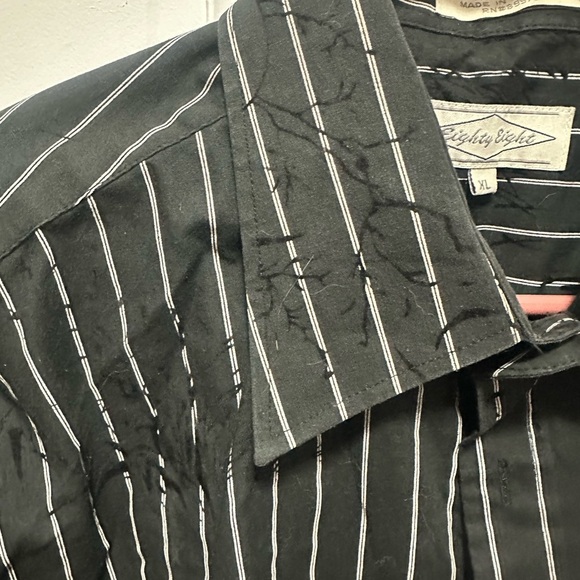 Eighty Eight Dark Striped Button Down Shirt - Picture 2 of 4